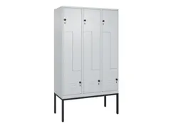 Z-garderobekast,HxBxD 2120x1200x500mm,vak B 200/400mm,draaigrendel
