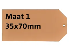Label karton nr 1 200gr 35x70mm chamois 1000 stuks