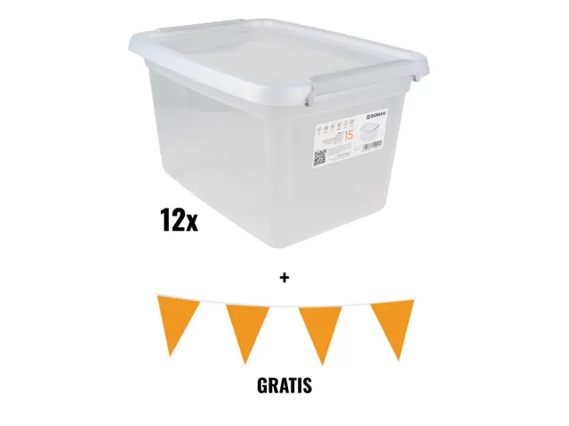 Actie Wk 2026 Nl 12 Opbergdozen 15l + gratis vlaggenlijn oranje