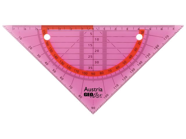 Melodieus Demon Verplaatsbaar geodriehoek Aristo GEOflex 14cm flexibel Neon roze | AveryEtiketten.be