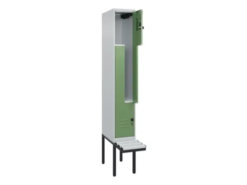 Z-garderobekast,HxBxD 2120x300x815mm,2vak,vak B 300mm,draaigrendel