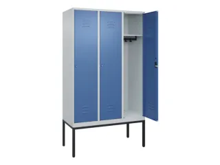 locker,HxBxD 2120x1200x500mm,3vak,vak B 400mm,cil.-slot,voetonderstel - 2