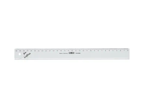 M+R Règle en plastique pour gauchers 30 cm