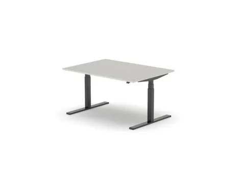 Elektrisch ihv bureau,HxBxD 650-1310x1400x1000mm,blad lichtgrijs