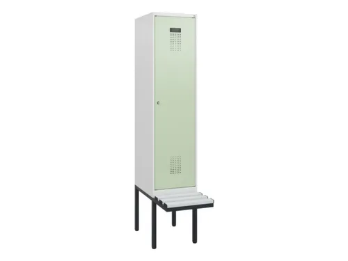 locker met bank,HxBxD 1950x400x815mm,1vak,vak B 400mm,cilinderslot