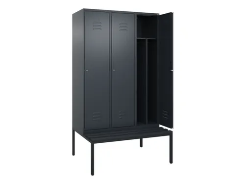locker voor scheiding van kleding,HxBxD 2120x1200x815mm,3vak