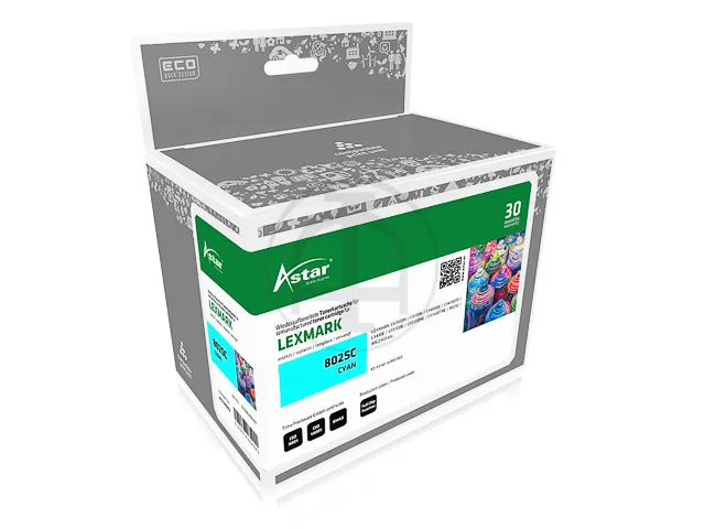AS14082 Astar Lexmark 80C2SC0 CX toner cyaan rebuilt 2000pagina's chip
