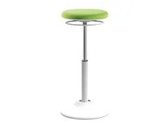 Mango zit-sta kruk Wit Groen Stof 540-795mm gasveer voet