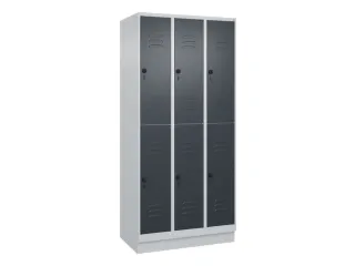 dubbeldekse locker,HxBxD 1950x900x500mm,3x2vak.,vak B 300mm - 1