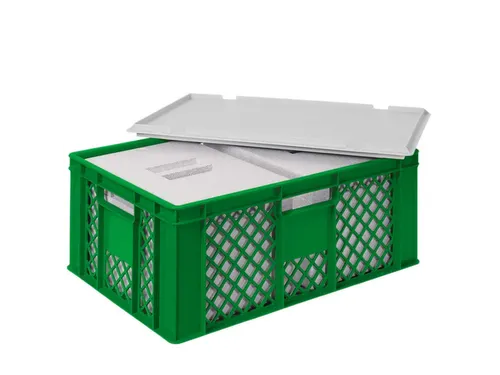 Euronorm-stapelbak,m. 2isoleerboxen,HxLxB 240x600x400mm,43/10,4l,HDPE