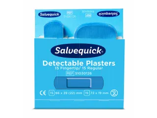 Salvequick Blauw Detectable Pleisters Vingertop/Normaal - 1