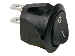 Zwarte Tuimelschakelaar 1P Spst Off-On