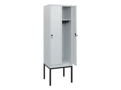 locker,HxBxD 1950x600x500mm,2vak,vak B 300mm,draaigrendel