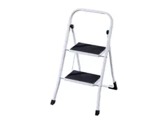 vouwtrapje,2treden m. antislipmatten,HxBxD 815x465x550mm,wit,staal