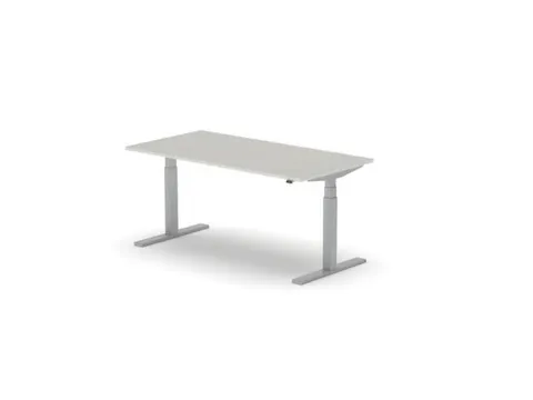 Elektrisch ihv bureau,HxBxD 650-1310x1600x800mm,blad lichtgrijs