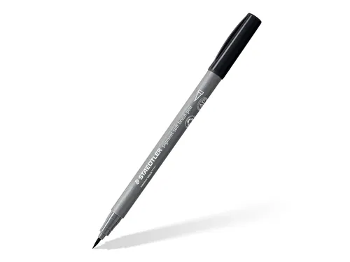 Brushpen Staedtler pigment pen etui à 6 grijze kleuren