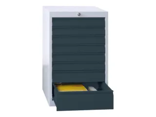 ladekast HxBxD 800x500x600mm 8laden slot RAL7035 front RAL7016 - 2