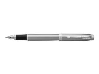 Parker IM Vulpen Stainless Steel CT Finish Fijn Blauwe inkt - 1