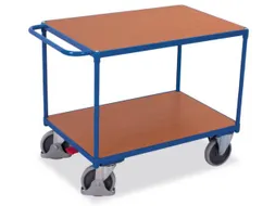 Tafelwagen 500kg 1000x700mm 2 Etages Houten Plaat
