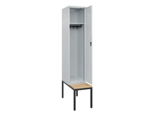 locker met bank,HxBxD 2120x400x815mm,1vak,vak B 400mm,cilinderslot