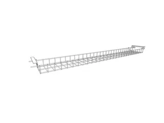 kabelbak,v. bureau,HxBxD 70x2000x160mm,v. tafel B 2000mm,zilverkleurig - 1
