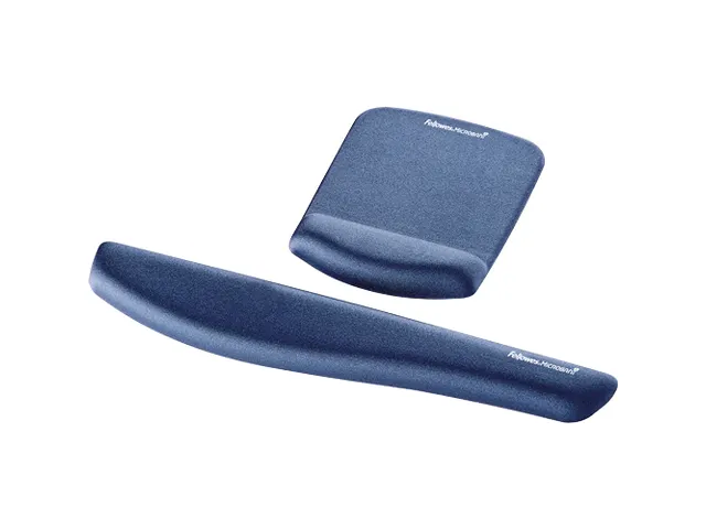 Polssteun Fellowes Plush Touch blauw toetsenbord