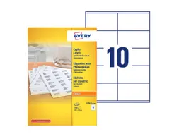 Etiket Avery DP010-100 105x58mm kopieren wit 1000Stuks