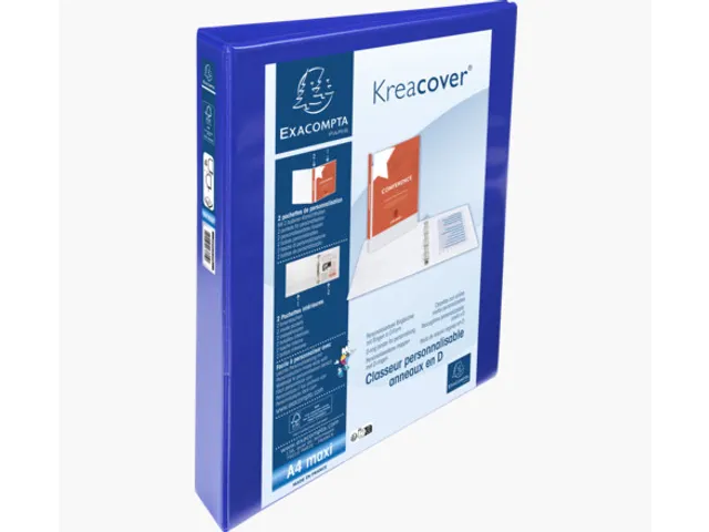 Kreacover ringmap Personaliseerbaar Blauw Pp Met 4 D-ringen Maxi