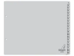Tabblad Kangaro ordneralfabet A-Z PP 120 micron 2-gaats 20-delig