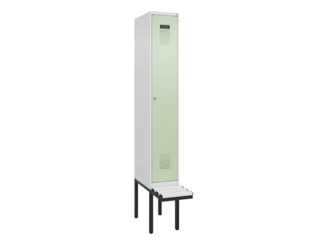 locker met bank,voor scheiding van kleding,HxBxD 2120x300x815mm,1vak