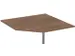 koppelelement voor bureau,90 °,BxD 1225x1225mm,v. 4voeten