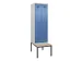 armoire vestiaire avec banc noir et blanc,HxlxP 2120x600x815mm