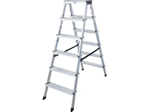 Lichte Universele Trapladder Tweezijdig L 1.41m H 1 08m 2x6treden