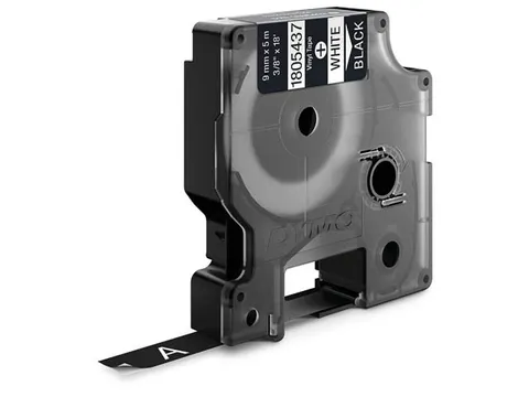 Dymo Rhino 1805437 Vinyl Wit Op Zwart 9mm