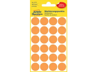 Etiket Avery Zweckform 3173 Rond Ø18mm Lichtoranje 96 Stuks - 1