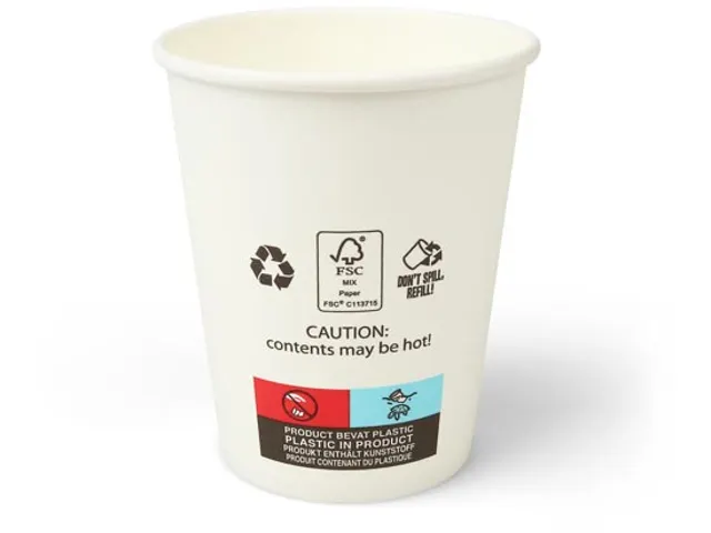 Beker uit karton, 150 ml, wit, pak van 100 stuks