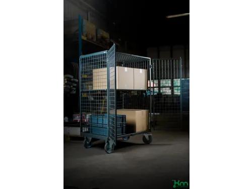 kastwagen,draagverm. 500kg,laadvl. LxB 1134x745mm,duwbeugel,RAL7043