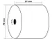 Tel- en kassarol 57mm rol 37m Wit 57x70x12mm