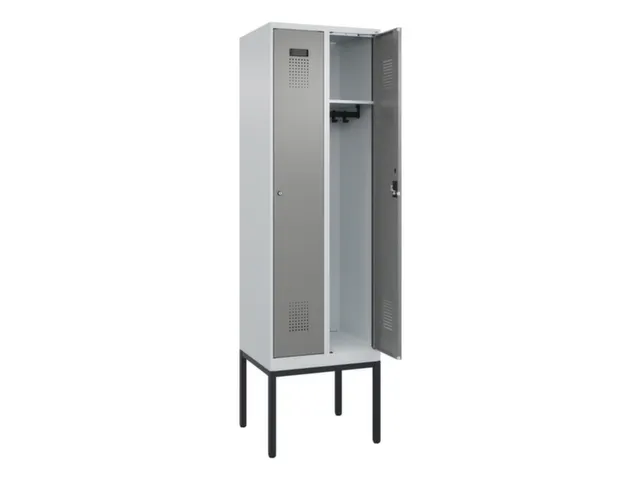locker,HxBxD 2120x600x500mm,2vak,vak B 300mm,cil.-slot,voetonderstel