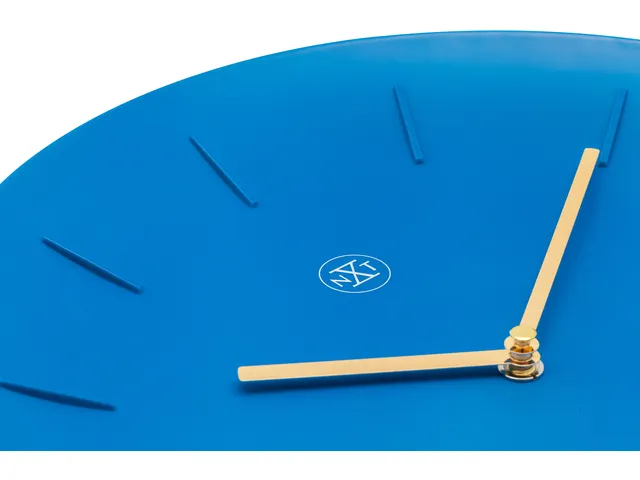 Wandklok nXt Bowl Ø 30cm turquoise streepaanduiding
