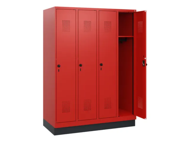 schoollocker,HxBxD 1630x1200x500mm,4vak,vak B 300mm,draaigrendel
