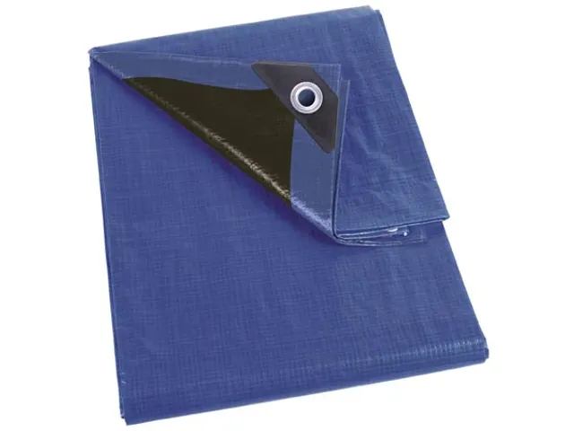 Bâche de protection très résistant bleu-noir 5x5m