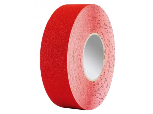 tape,vinyl,rood,band LxB 25mx50mm,met antislip-eigenschappen
