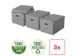 Esselte Home Grote Opbergdoos Grijs 355x305x510mm Set van 3