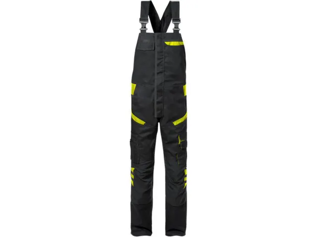 Fristads 1555 STFP Amerikaanse overall, zwart/fluo geel, maat C58, per