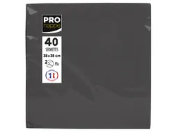 Servet Pronappe 1/4 vouw 2-laags 380x380mm 40 vel zwart