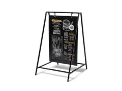 Krijtstoepbord Swing 50x70cm Zwart industrieel frame 15mm