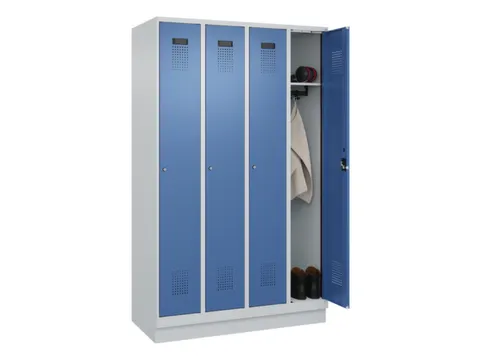 locker,HxBxD 1950x1200x500mm,4vak,vak B 300mm,cil.-slot,sokkel