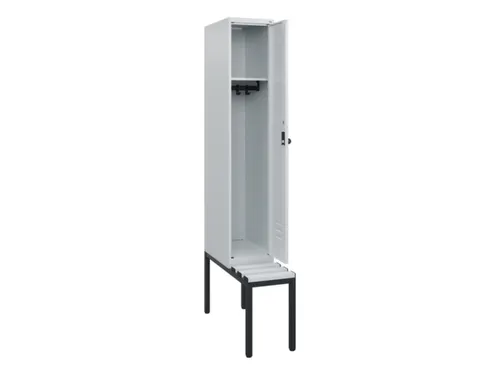 locker met bank,HxBxD 1950x300x815mm,1vak,vak B 300mm,draaigrendel