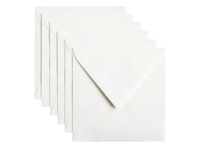 Envelop Papicolor 140x140mm Hagelwit Gegomd
